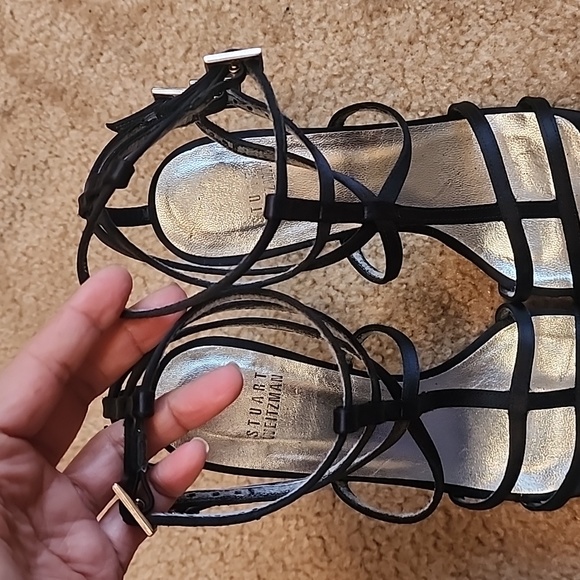 Stuart Weitzman Satin Crystal Embellishments Heels - Picture 4 of 15